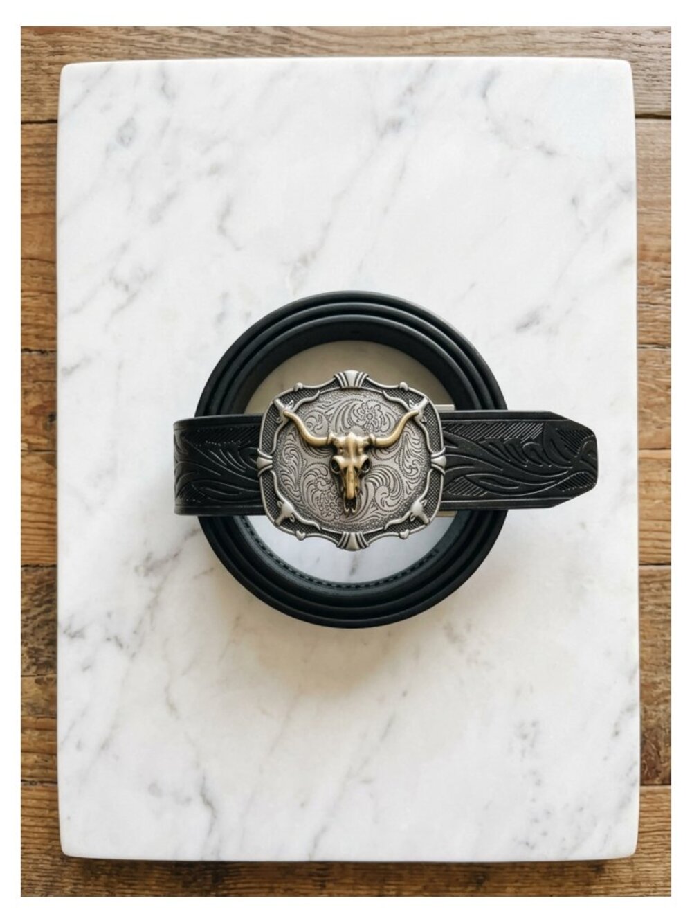 Western Ratchet Belt Leather Adjustable Cowboy Buckle Gift Rodeo